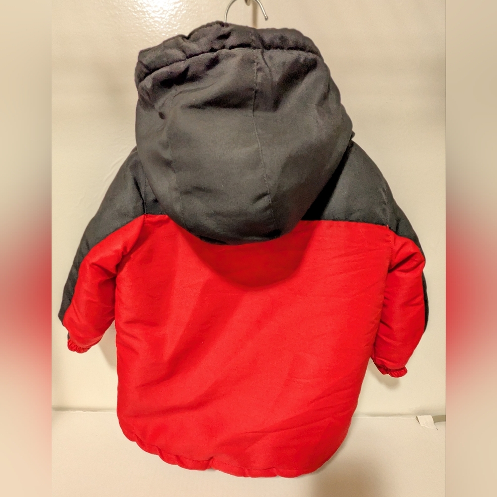 18 Mo Toughskins Infant Boys Black and Cherry Pie Snow Jacket - Picture 13 of 13